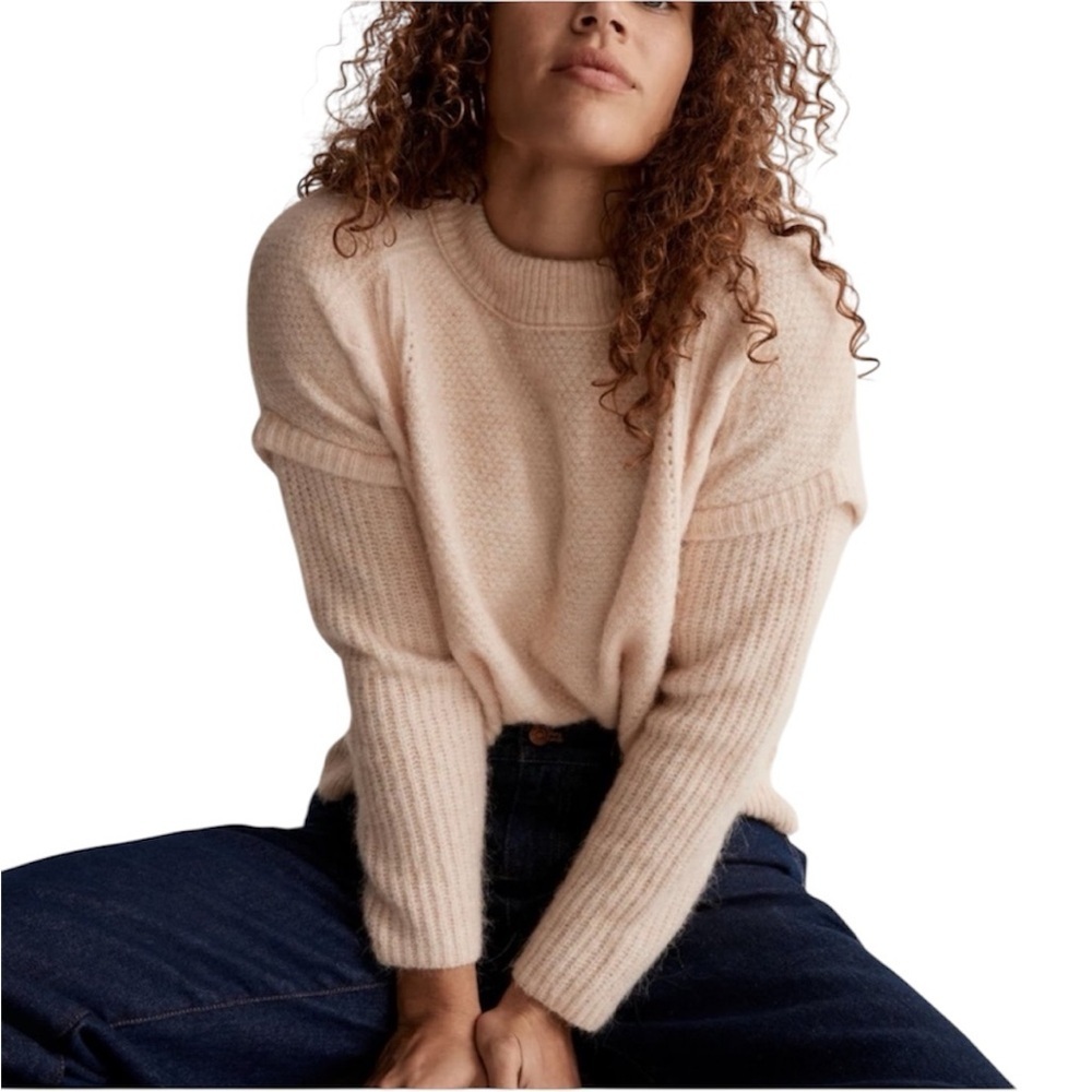 Madewell | Women’s Havener Cable Knit Pullover Sweater Alpaca Blend Size XS